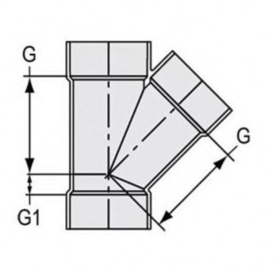 Wye, 12 in, Hub, DWV, PVC