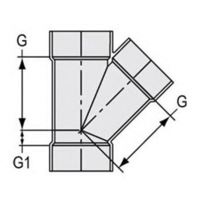 Wye, 10 in, Hub, DWV, PVC