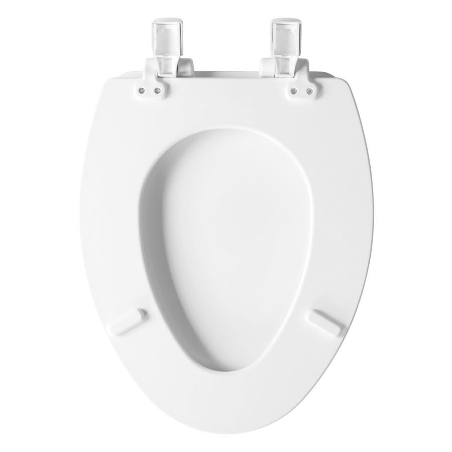 Ashland™ Toilet Seat, Elongated Bowl, Closed Front, With Cover, Wood, White