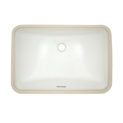 19" Undermount Bathroom Sink with Overflow and CeFiONtect Ceramic Glaze