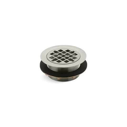 Round Shower Drain, Solid Brass Drain, Vibrant Brushed Nickel