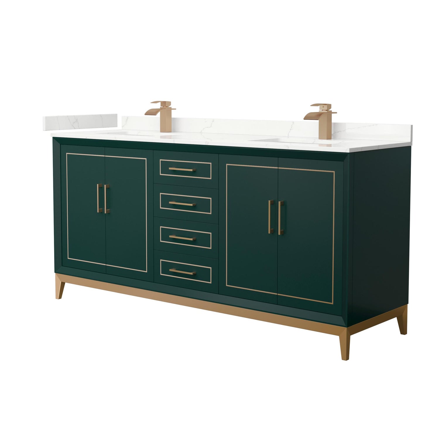 Marlena Double Bathroom Vanity - 72W x 35.25H x 22D