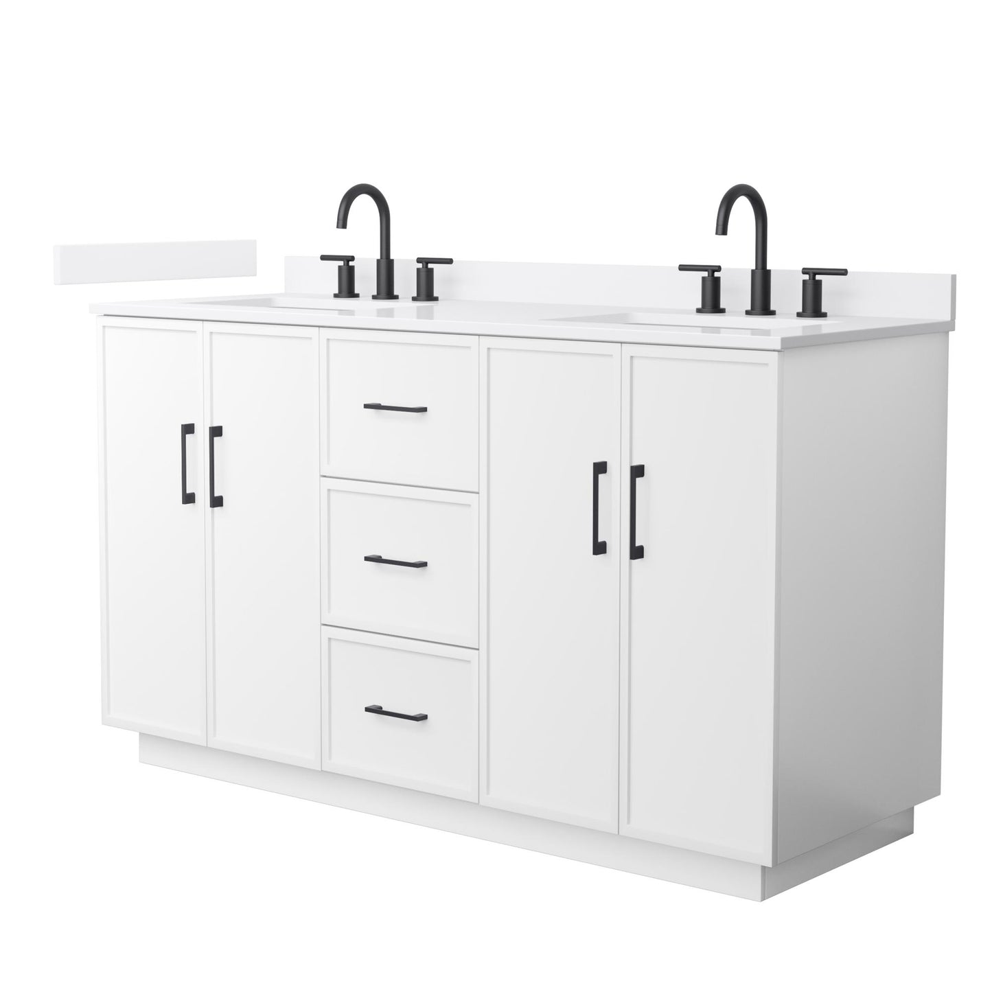 Elan Double Bathroom Vanity with Toe Kick - 60W x 35H x 22D