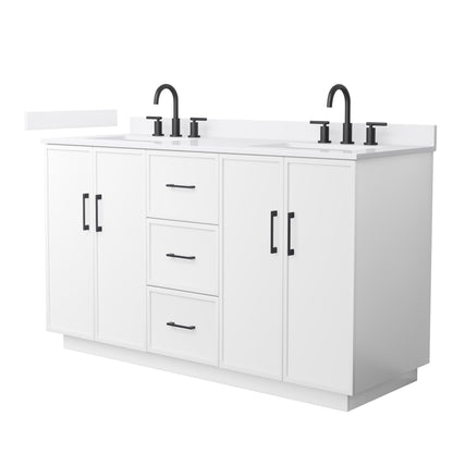 Elan Double Bathroom Vanity with Toe Kick - 60W x 35H x 22D