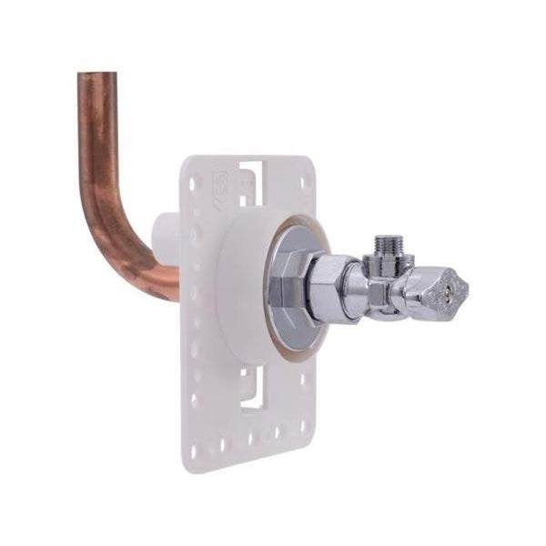 HR-F Quarter-Turn Handle Fixture Outlet Box, 1/4 in Outlet OD Compression Outlet, ABS/DZR LF Brass