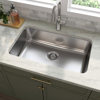 Single Bowl 30" x 18" x 8" Stainless Steel Undermount Kitchen Sink