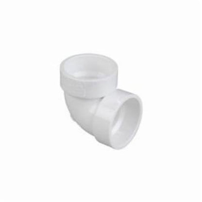 90 deg Vent Elbow, 3 in, Hub, DWV, PVC