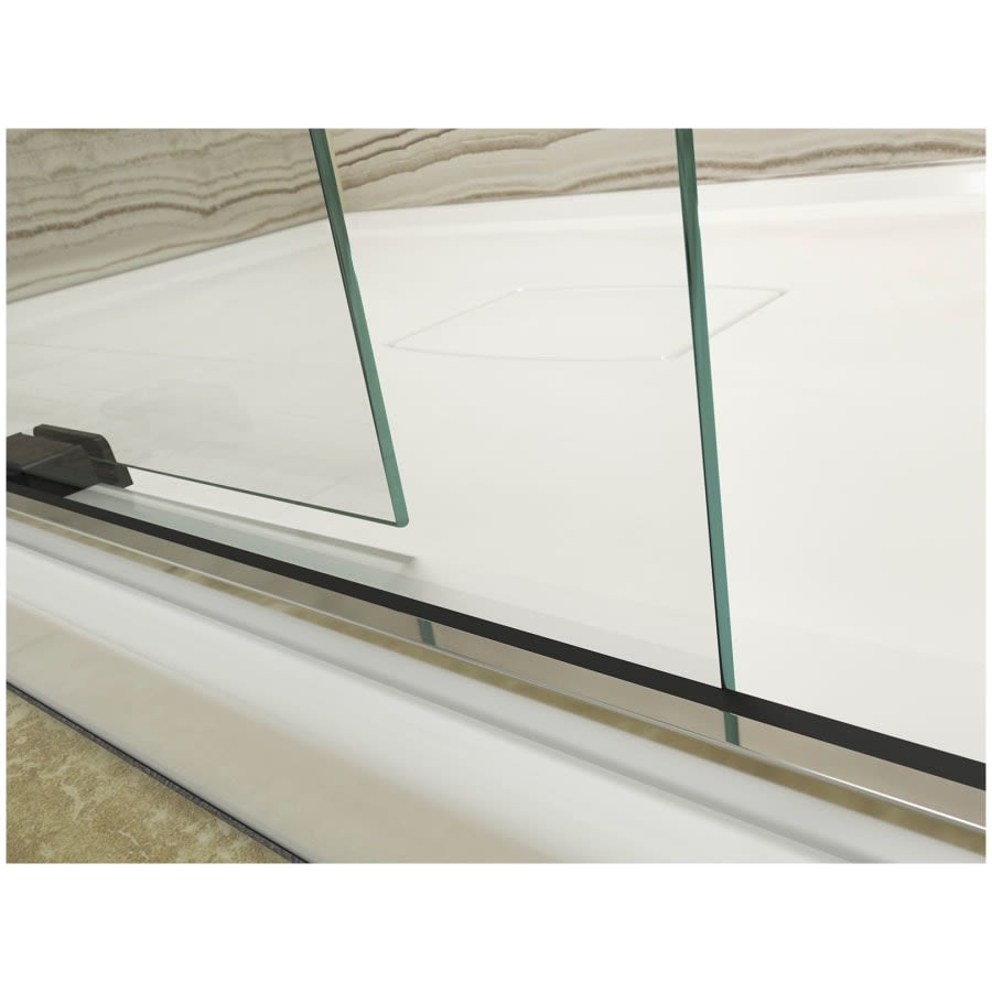 Levity 62" High x 59-5/8" Wide Bypass Frameless Tub Door with Clear Glass