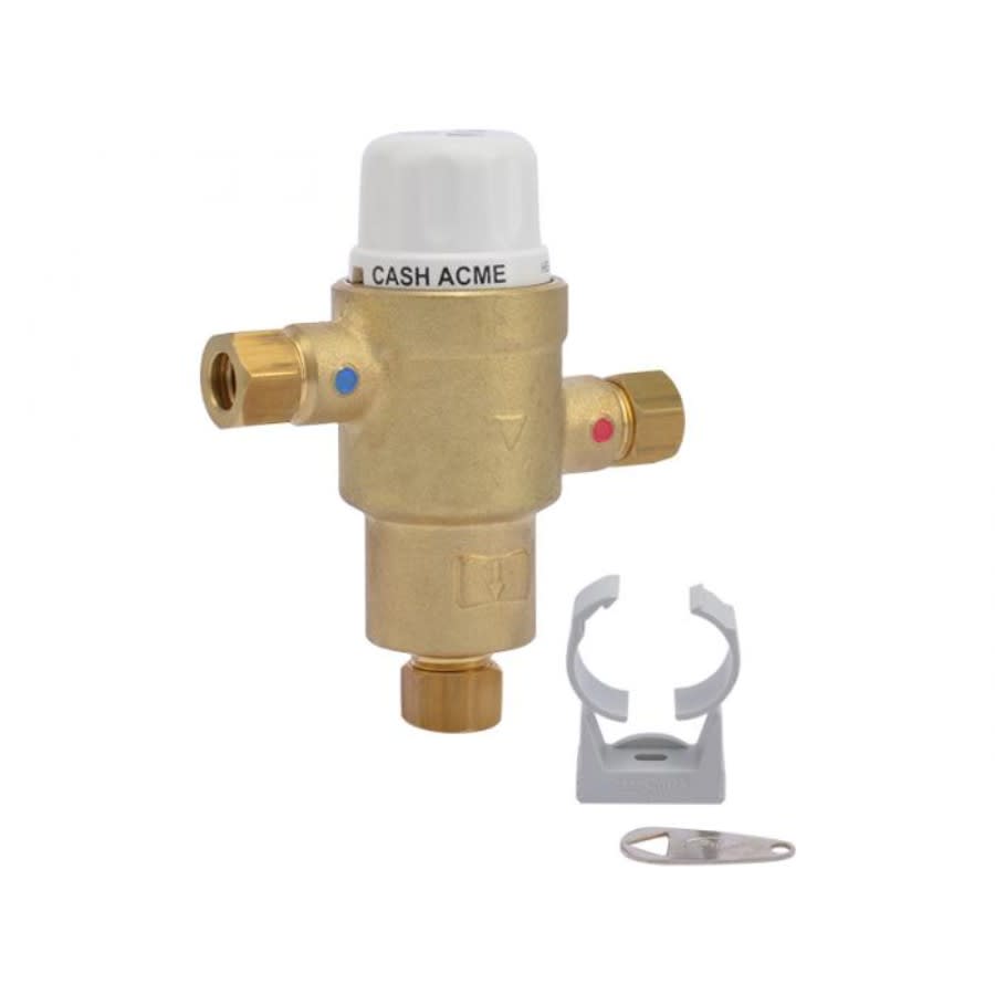 Mixing Valve, 3/8 in, Comp, Bronze, Rough Bronze