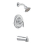 Posi-Temp Pressure Balanced Tub and Shower Trim with 2.5 GPM Shower Head and Tub Spout from the Eva Collection (Less Valve)