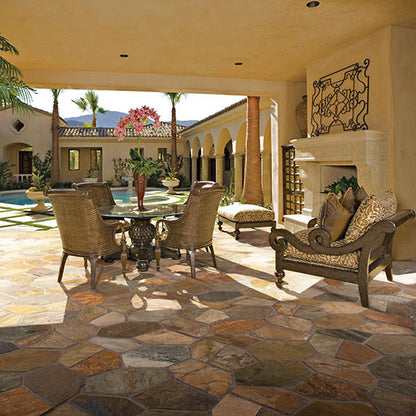 Slate Golden Sun Square, Natural Cleft 12X12
