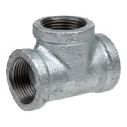 Tee, 2 in, FNPT, 150 lb, Malleable Iron, Galvanized, Domestic