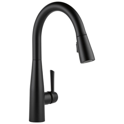 Essa® Kitchen Faucet, Deck Mount, ADA, 1 Lever Handle, 1-Hole, Matte Black