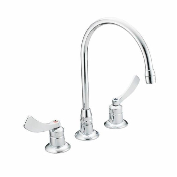 M-DURA™ Kitchen Faucet, Deck Mount, ADA, 2 Blade Handle, 3-Hole, Polished Chrome