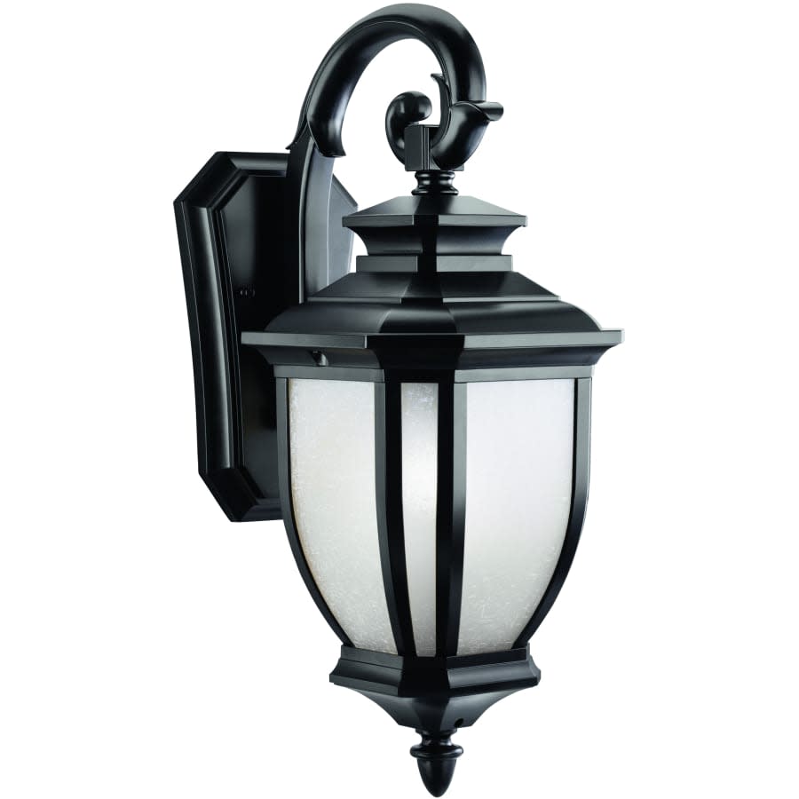 Salisbury Single Light 19" Tall Outdoor Wall Sconce with Linen Glass Panels