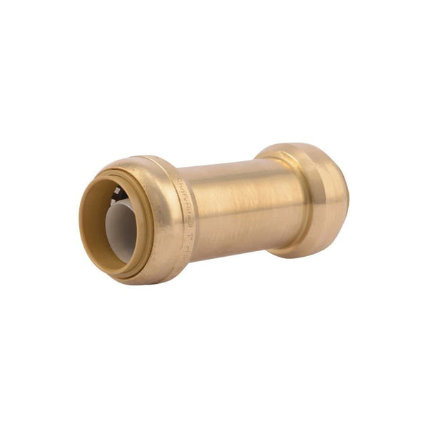 Spring Check Valve, 1 in, Push, Brass