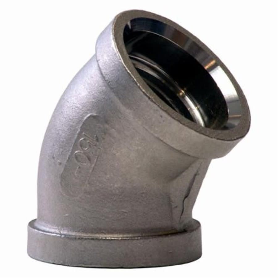 45 deg Elbow, 3/4 in, Socket Weld, 304/304L Stainless Steel, 150 lb