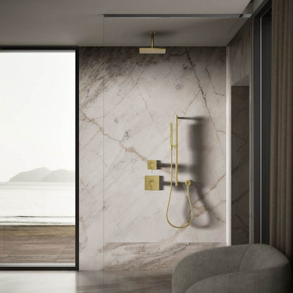 Honesty Square 10" Single Function 2.5 GPM Rainhead with MasterClean Sprayface