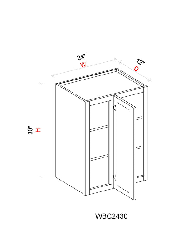 Wall Blind Corner Cabinet - 24"W x 30"H x 12"D
