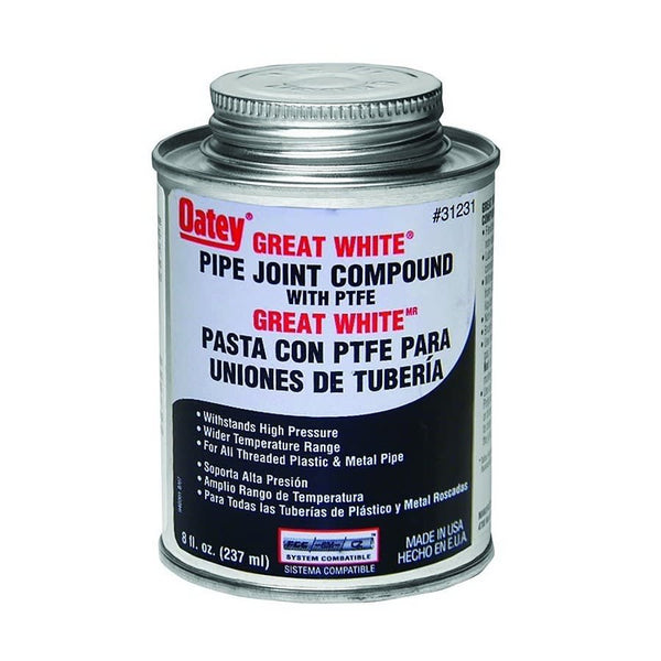 8 oz Great White® Pipe Joint Compound with PTFE