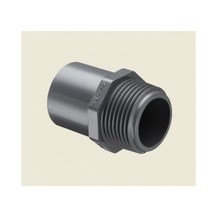 Male Adapter, 1 in, Spigot x MNPT, SCH 80/XH, PVC