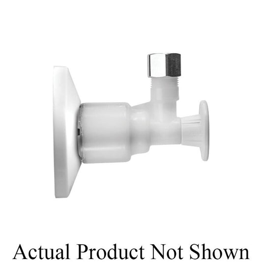 Multi Turn Angle Stop, 1/2 x 3/8 in, Push x Comp, PVC