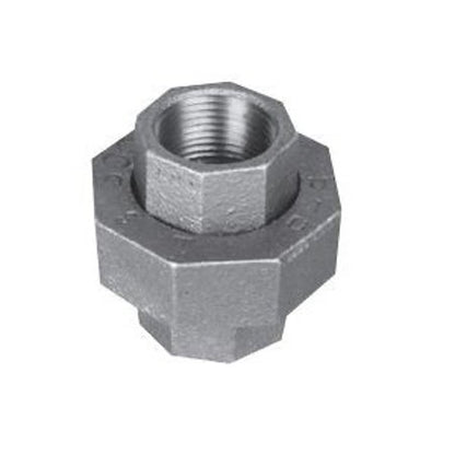 Union, 2-1/2 in, FNPT, 150 lb, Malleable Iron, Galvanized, Domestic