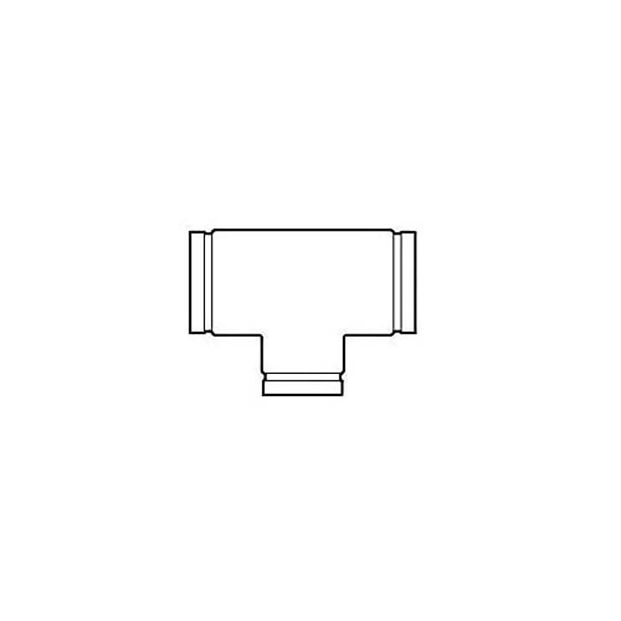 Tee, 8 x 4 in, Groove, CPVC, SCH 80/XH
