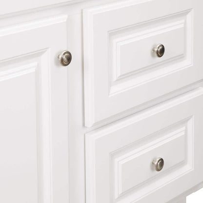 Hampton 36 in. W x 21 in. D x 33.5 in. H Bath Vanity Cabinet without Top in White