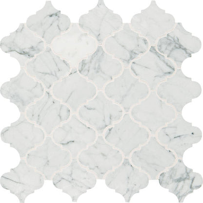 Marble Carrara White Straight Joint, Straight Edge 2X2 Honed