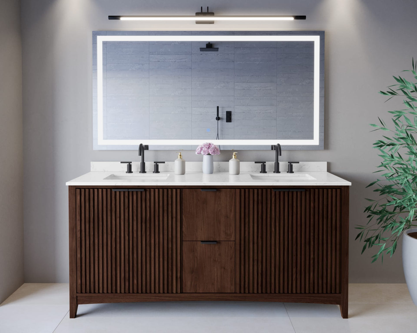 Palmilla Double Bathroom Vanity - 72W x 35H x 22D