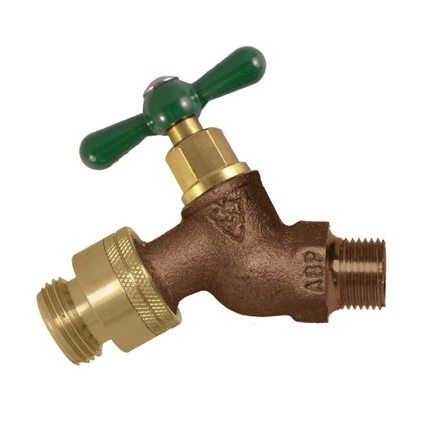 Hose Bibb, 1/2 in Inlet, MNPT, Rough Bronze