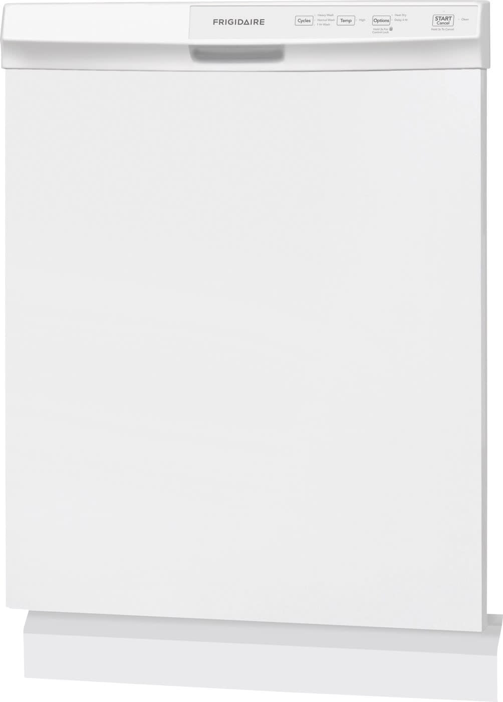 Frigidaire 24 In. in. Front Control Built-In Tall Tub Dishwasher in White with 3-Cycles, 55 dBA