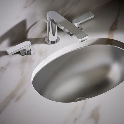 Bolero 15" Stainless Steel Drop In or Undermount Bathroom Sink