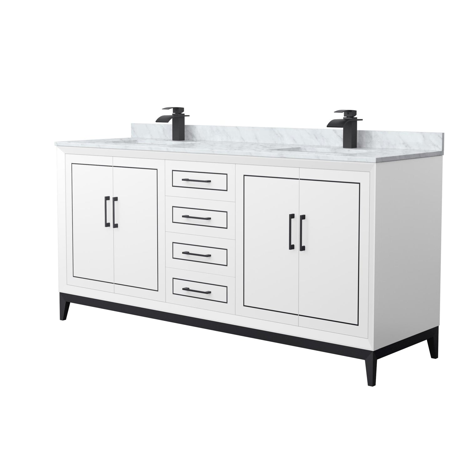 Marlena Double Bathroom Vanity - 72W x 35.25H x 22D