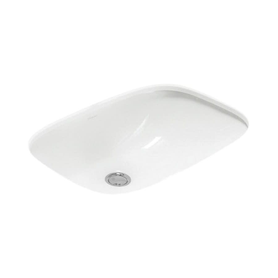 Stinson® Under Mount Lavatory Sink, ADA, 20 x 14 x 10 in, Vitreous China, White