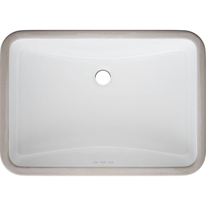 Norris 22-13/16" Rectangular Vitreous China Undermount Bathroom Sink with Overflow