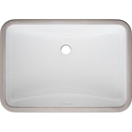 Norris 22-13/16" Rectangular Vitreous China Undermount Bathroom Sink with Overflow