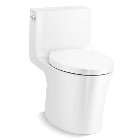 Veil One-piece Elongated Dual-Flush Toilet with Skirted Trapway