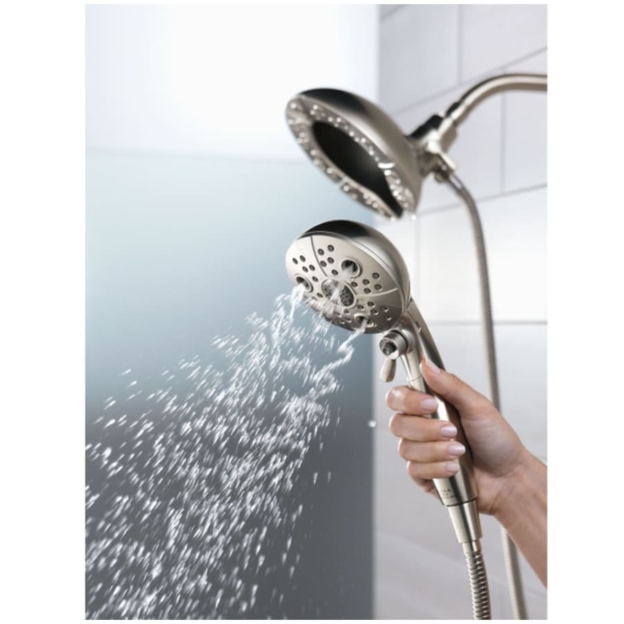 Universal Showering Round 1.75 GPM Multi Function 2-in1 In2ition Shower Head and Hand Shower with Touch Clean, H2Okinetic and MagnaTite Technology