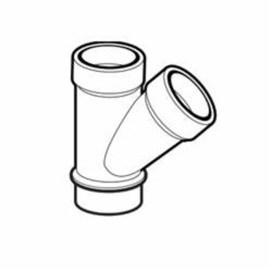 DWV Street Wye, 2 in, Spigot x Hub, ABS