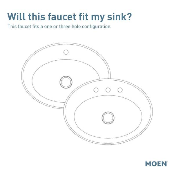MOEN Hensley Single Hole Single-Handle Bathroom Faucet in Spot Resist Brushed Nickel WS84414MSRN