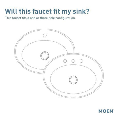 MOEN Hensley Single Hole Single-Handle Bathroom Faucet in Spot Resist Brushed Nickel WS84414MSRN