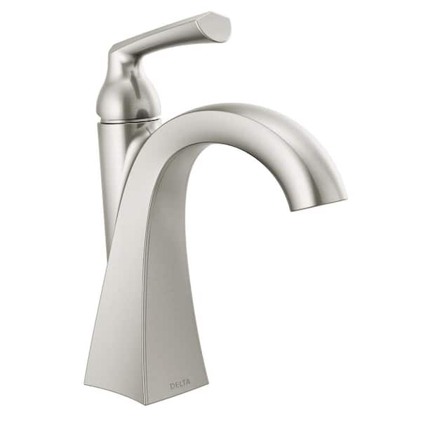 Delta Pierce Single Hole Single-Handle Bathroom Faucet in SpotShield Brushed Nickel 15899LF-SP