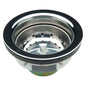 Basket Strainer Without Tailpiece, 4-3/8 in Dia, Polished Chrome