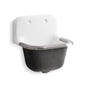 Bannon™ Service Sink, 1 Basin, Wall Mount, 2-Hole, Cast Iron, White
