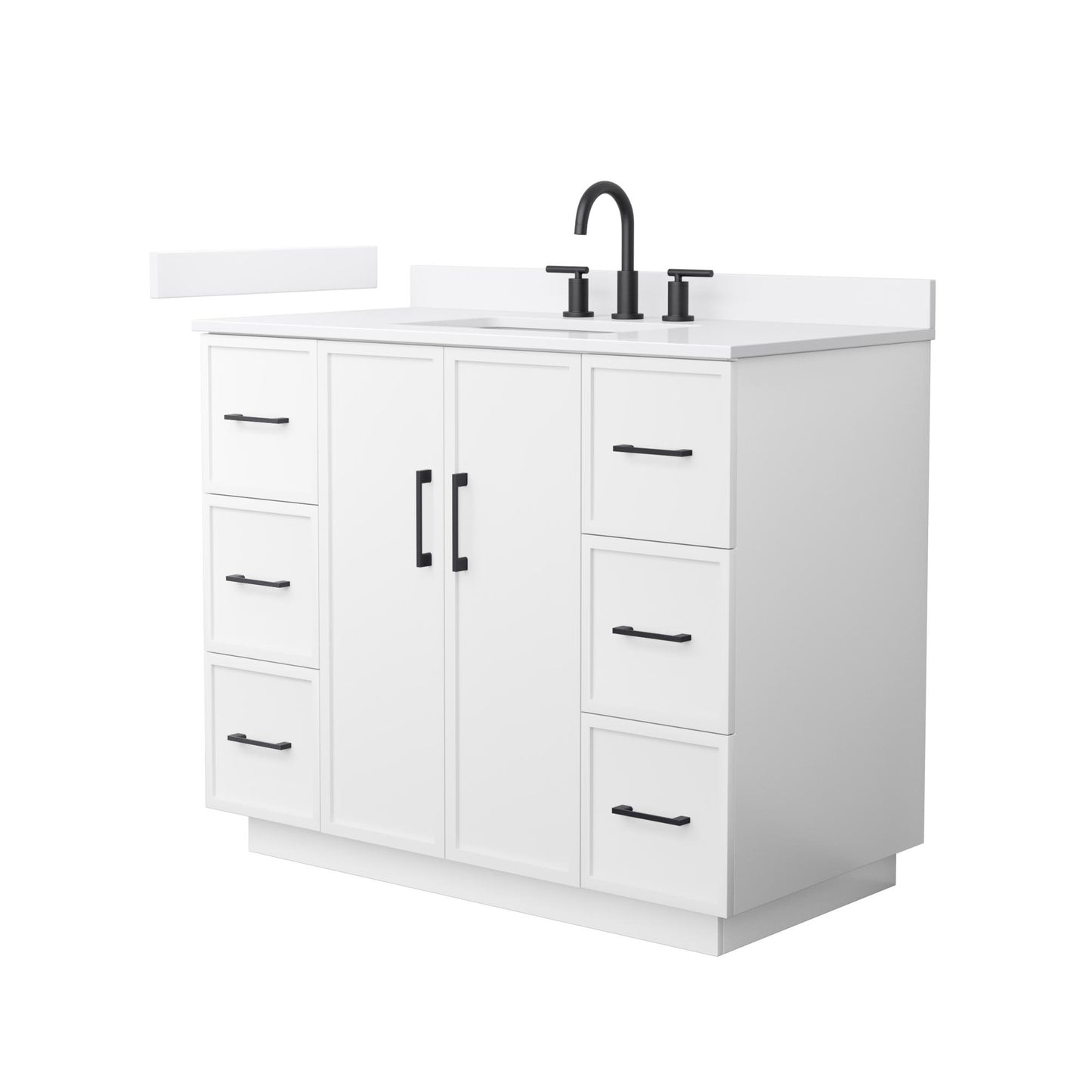 Elan Single Bathroom Vanity with Toe Kick - 42W x 35H x 22D
