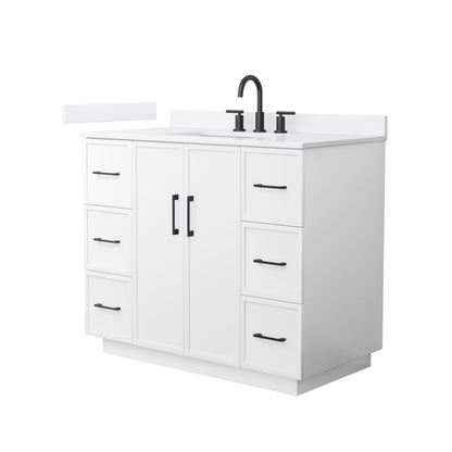 Elan Single Bathroom Vanity with Toe Kick - 42W x 35H x 22D