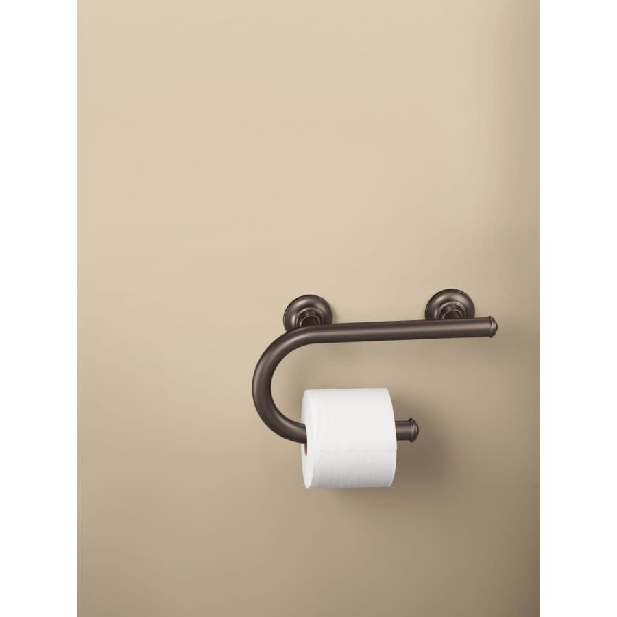 7-5/8" x 1" Grab Bar with Integrated Tissue Holder from the Home Care Collection