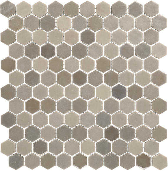 Uptown Glass Frost Moka Hexagon 1X1 Mixed